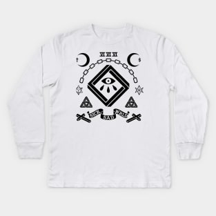 Sick Sad World on White Kids Long Sleeve T-Shirt